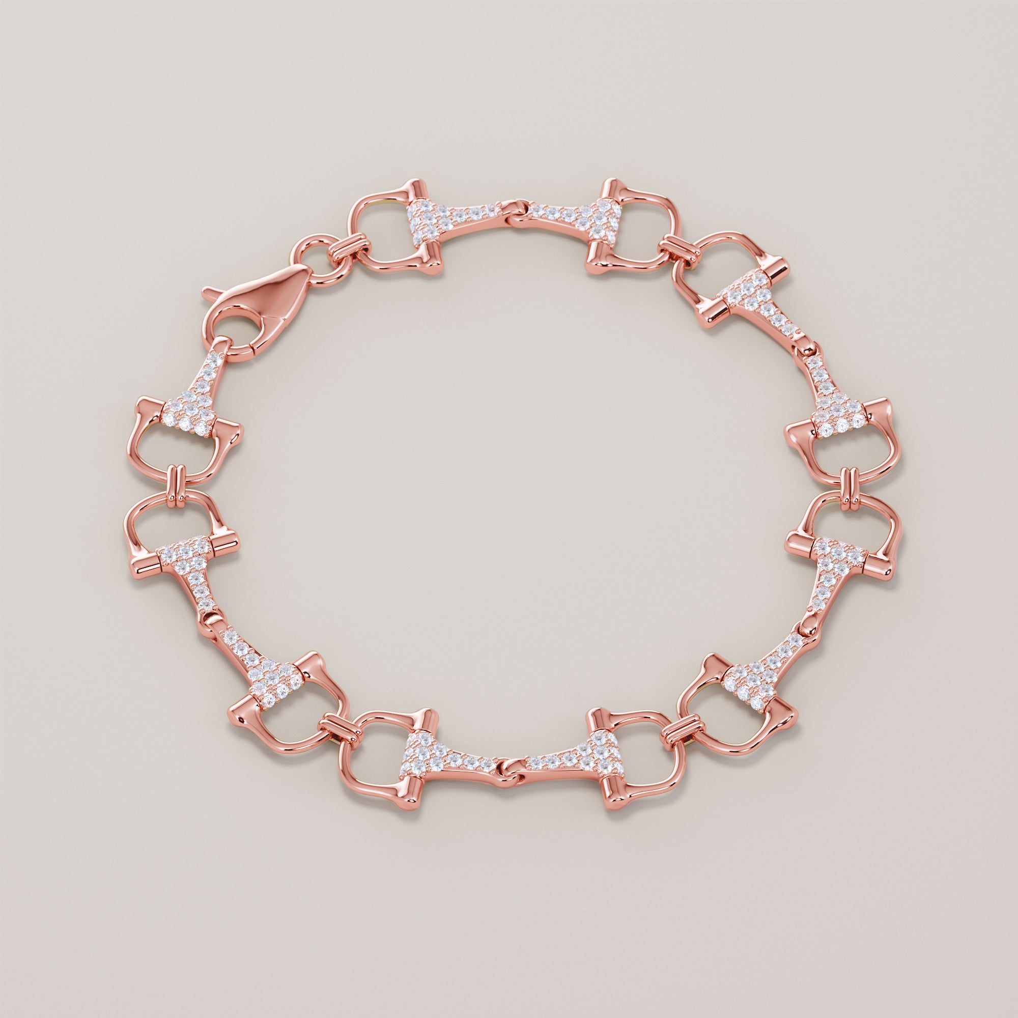 Bits Bracelet With White Diamonds - Gold