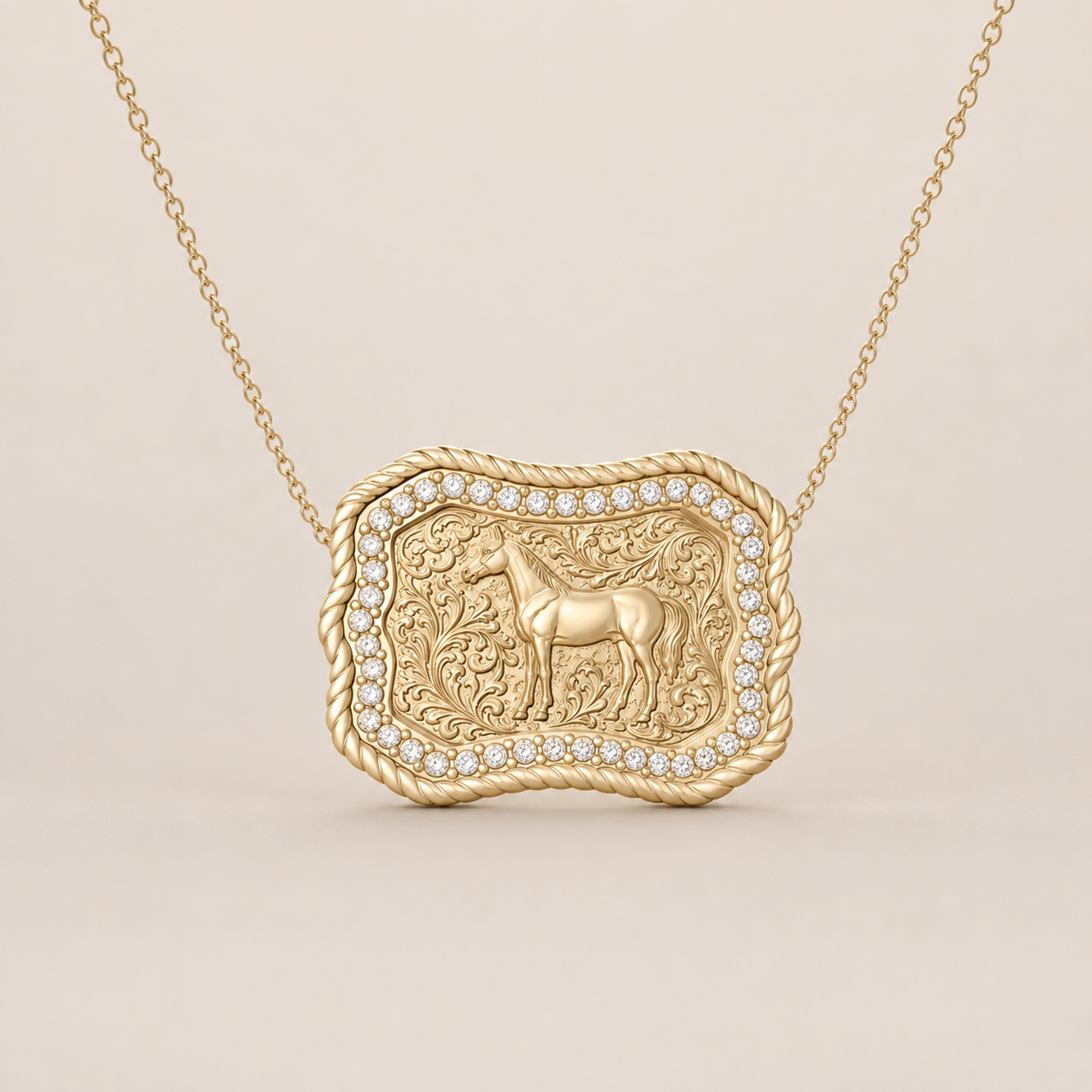 Auren Horse Buckle Necklace