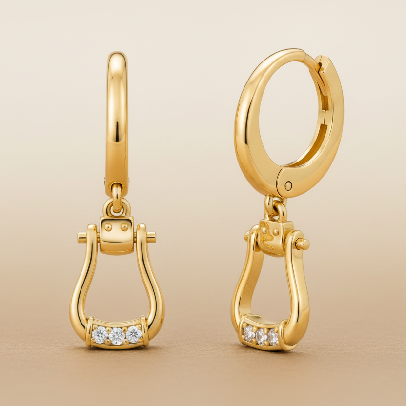 Rayne Stirrup Hoop Earrings