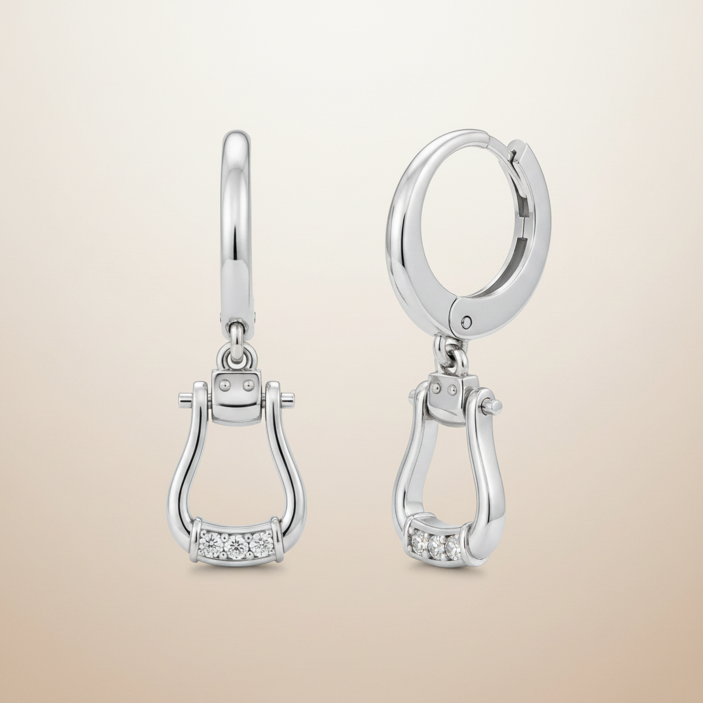 Rayne Stirrup Hoop Earrings