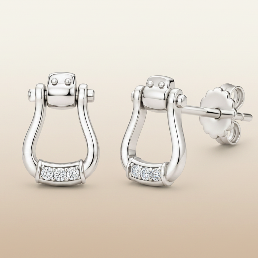 Rayne Stirrup Stud Earrings