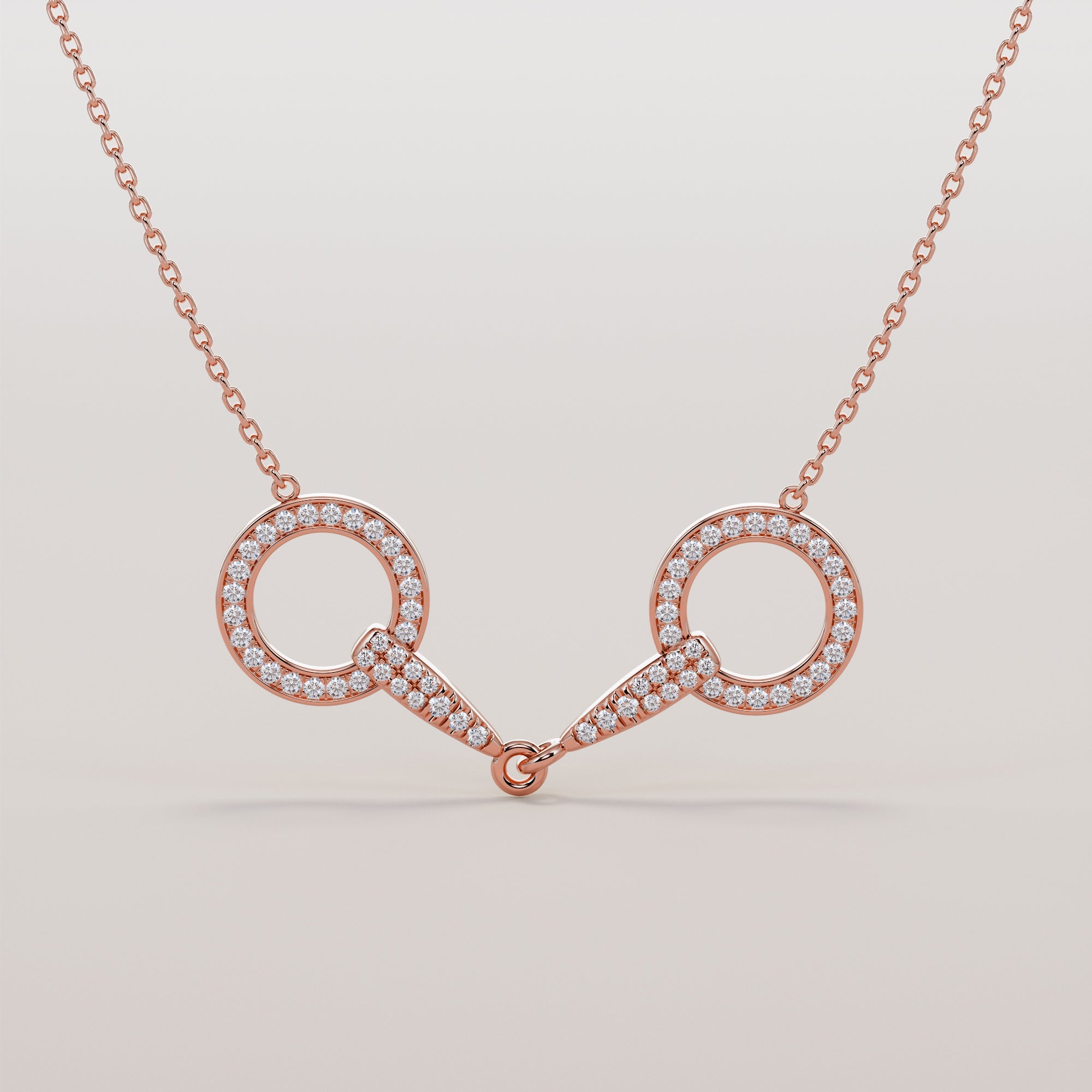 Bit O Necklace With White Diamonds - Gold