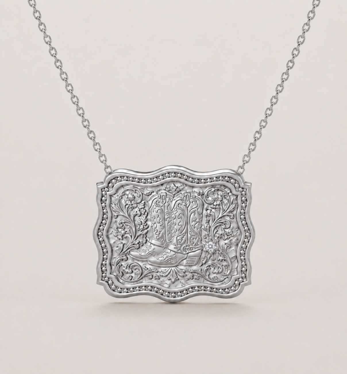 Auren Cowboy Boots Buckle Necklace