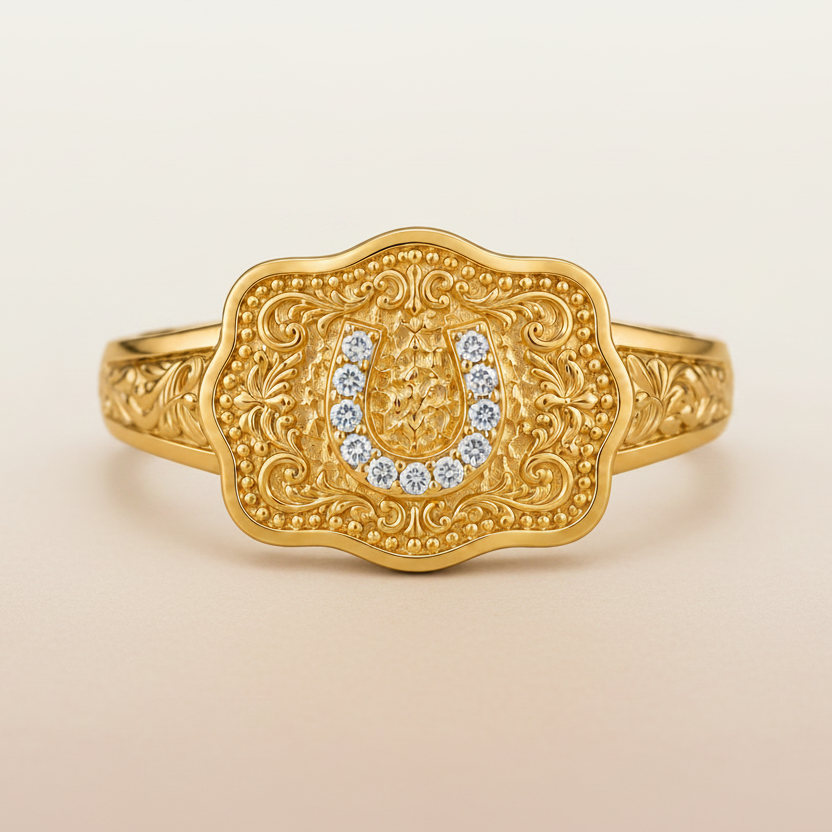 Auren Horseshoe Buckle Ring
