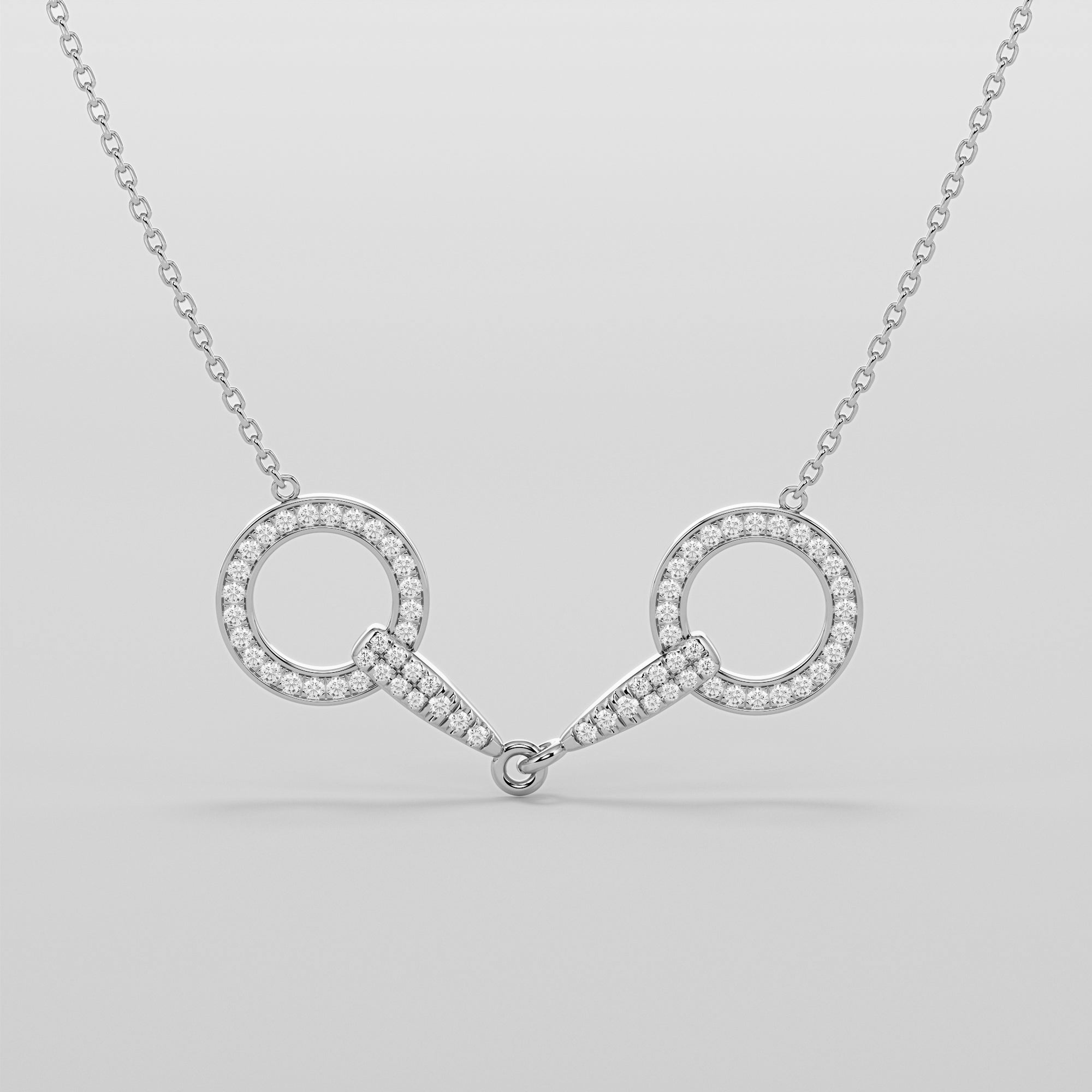 Bit O Necklace With White Diamonds - Gold