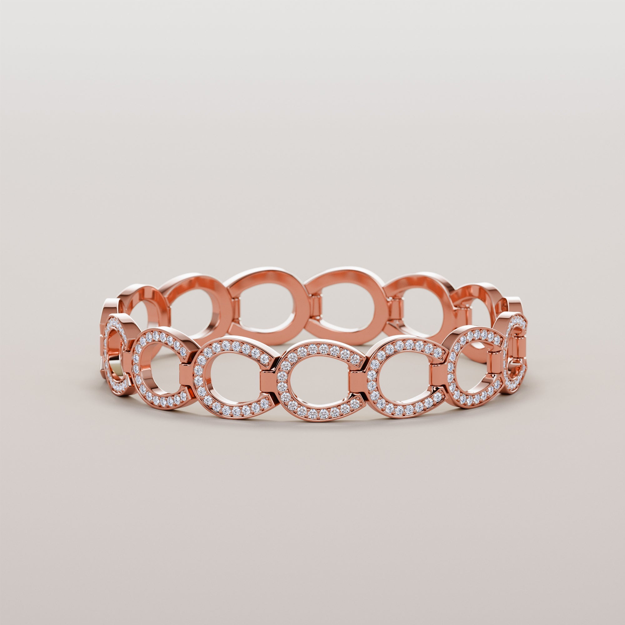 Hoofs Ring With White Diamonds - Gold